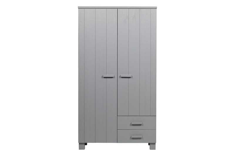 Tenney Garderobe med 2 Skuffer 111 cm - Grå Furu - Oppbevaring - Klesoppbevaring - Garderober & garderobesystem - Garderobeskap & klesskap