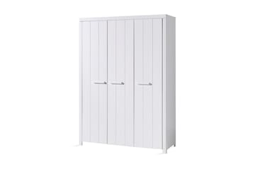 Vandeveer Garderobe 3 Dører - Hvit - Oppbevaring - Klesoppbevaring - Garderober & garderobesystem - Garderobeskap & klesskap