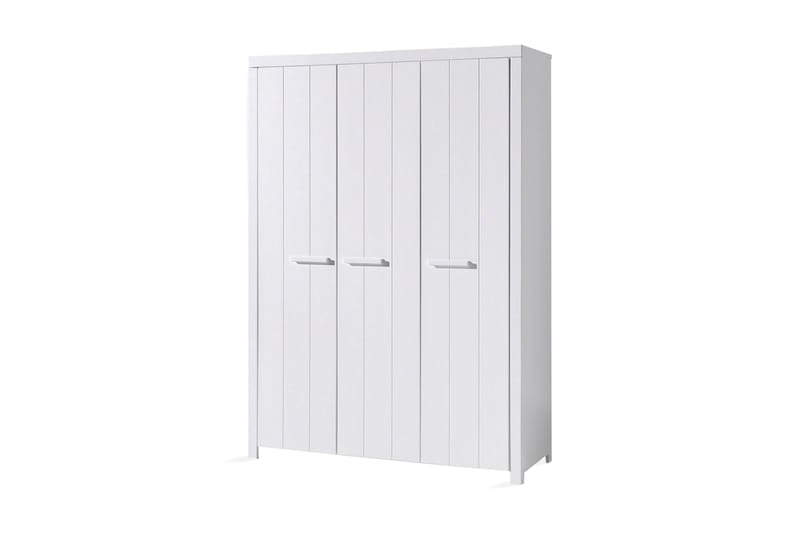 Vandeveer Garderobe 3 Dører - Hvit - Oppbevaring - Klesoppbevaring - Garderober & garderobesystem - Garderobeskap & klesskap