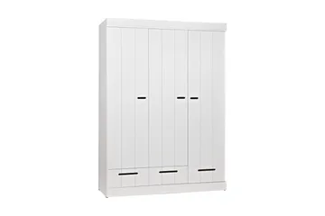 Varius Garderobe 140 cm 3 Dører 3 Skuffer - Hvit Furu - Oppbevaring - Klesoppbevaring - Garderober & garderobesystem - Garderobeskap & klesskap