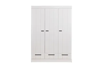 Varius Garderobe 140 cm 3 Dører 3 Skuffer - Hvit Furu - Oppbevaring - Klesoppbevaring - Garderober & garderobesystem - Garderobeskap & klesskap