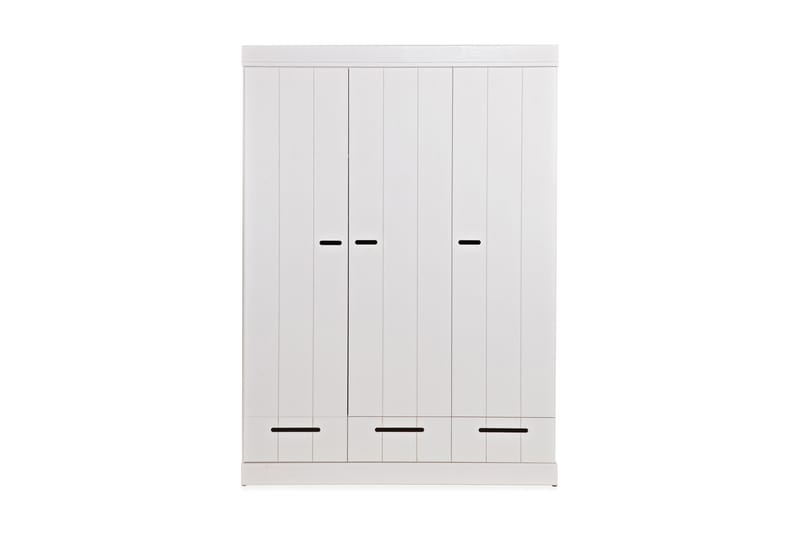 Varius Garderobe 140 cm 3 Dører 3 Skuffer - Hvit Furu - Oppbevaring - Klesoppbevaring - Garderober & garderobesystem - Garderobeskap & klesskap
