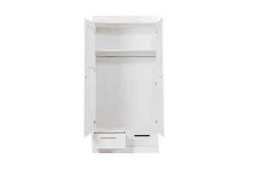 Varius Garderobe 195 cm 2 Dører 2 Skuffer - Hvit Furu - Oppbevaring - Klesoppbevaring - Garderober & garderobesystem - Garderobeskap & klesskap