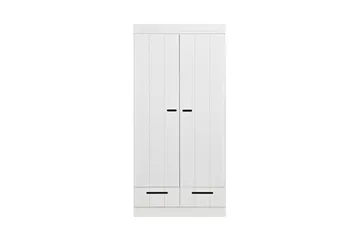 Varius Garderobe 195 cm 2 Dører 2 Skuffer - Hvit Furu - Oppbevaring - Klesoppbevaring - Garderober & garderobesystem - Garderobeskap & klesskap