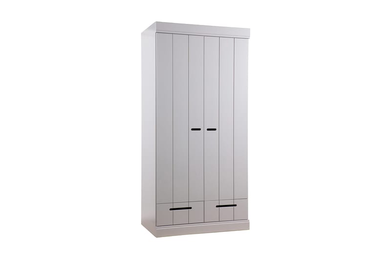 Varius Garderobe 94 cm 2 Dører 2 Skuffer - Grå Furu - Oppbevaring - Klesoppbevaring - Garderober & garderobesystem - Garderobeskap & klesskap