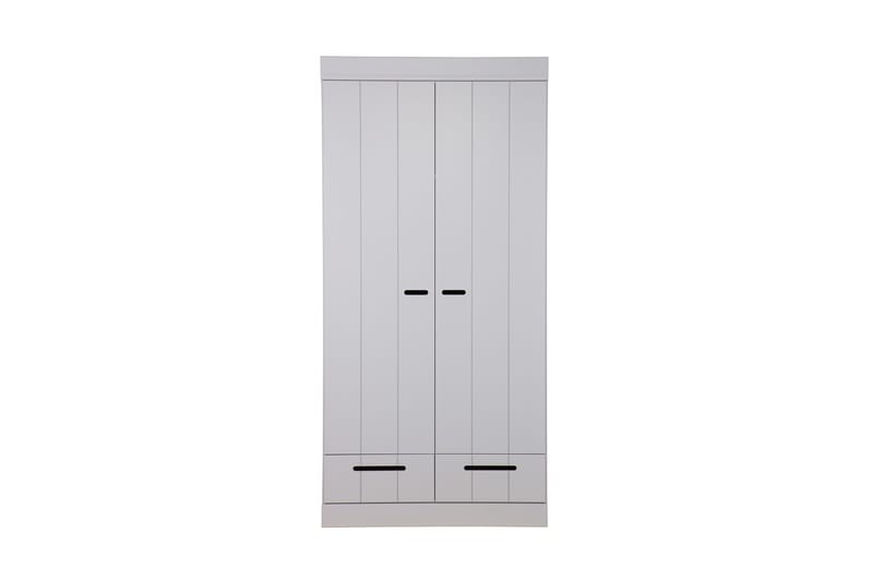 Varius Garderobe 94 cm 2 Dører 2 Skuffer - Grå Furu - Oppbevaring - Klesoppbevaring - Garderober & garderobesystem - Garderobeskap & klesskap