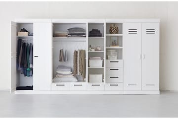 Varius Garderobe 94 cm 2 Dører - Hvit Furu - Oppbevaring - Klesoppbevaring - Garderober & garderobesystem - Garderobeskap & klesskap