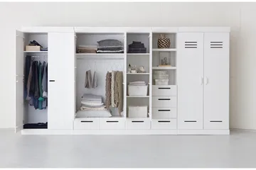 Varius Garderobe 94 cm 2 Dører - Hvit Furu - Oppbevaring - Klesoppbevaring - Garderober & garderobesystem - Garderobeskap & klesskap