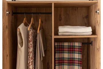 Witonia Garderobe 104x52 cm - Natur - Oppbevaring - Klesoppbevaring - Garderober & garderobesystem - Garderobeskap & klesskap