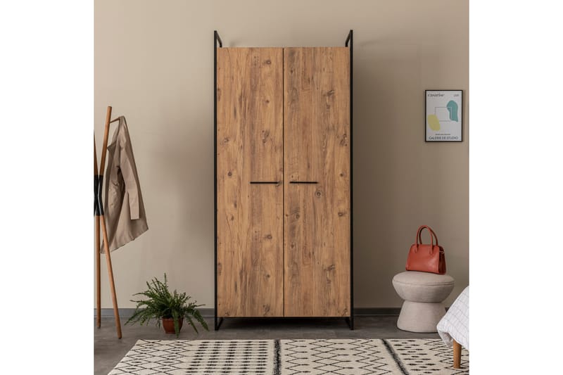 Witonia Garderobe 104x52 cm - Natur - Oppbevaring - Klesoppbevaring - Garderober & garderobesystem - Garderobeskap & klesskap