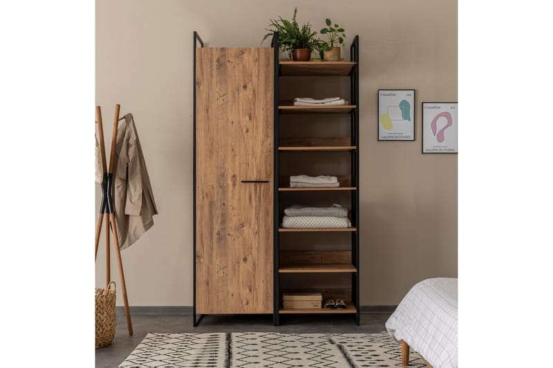 Witonia Garderobe 64x52 cm - Natur - Oppbevaring - Klesoppbevaring - Garderober & garderobesystem - Garderobeskap & klesskap