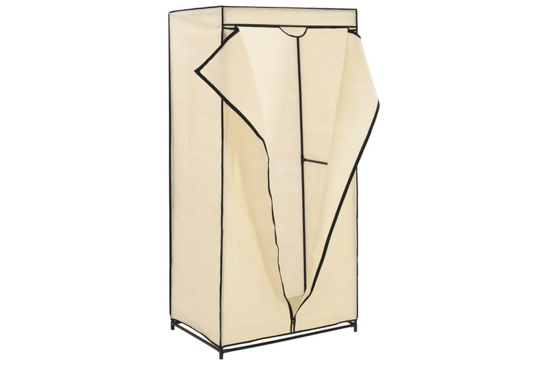 Garderobeskap krem 75x50x160 cm - Oppbevaring - Klesoppbevaring - Garderober & garderobesystem
