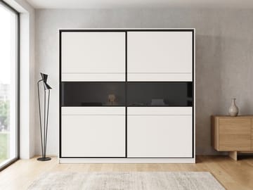 garderobeskap MANHATTAN - beige og svart - Oppbevaring - Klesoppbevaring - Garderober & garderobesystem