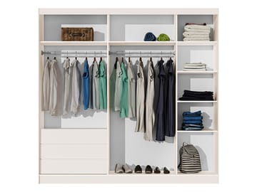 garderobeskap MANHATTAN - beige og svart - Oppbevaring - Klesoppbevaring - Garderober & garderobesystem