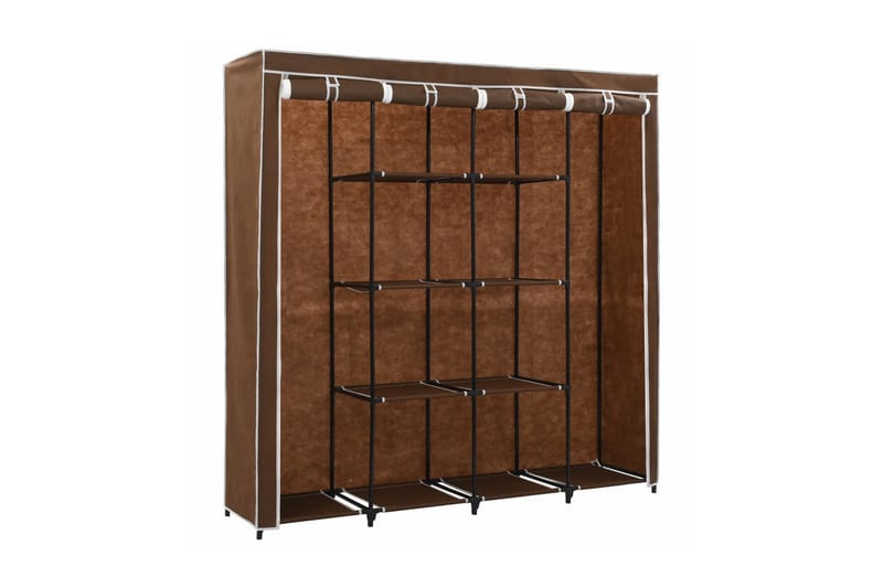 Garderobeskap med 4 rom brun 175x45x170 cm - Oppbevaring - Klesoppbevaring - Garderober & garderobesystem