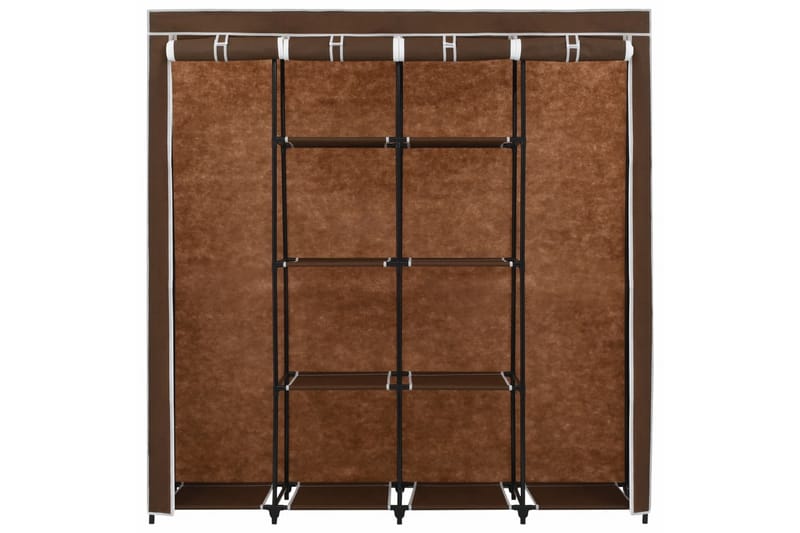 Garderobeskap med 4 rom brun 175x45x170 cm - Oppbevaring - Klesoppbevaring - Garderober & garderobesystem