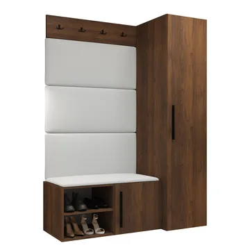garderobeskap Medi Valnøtt + Soft 017