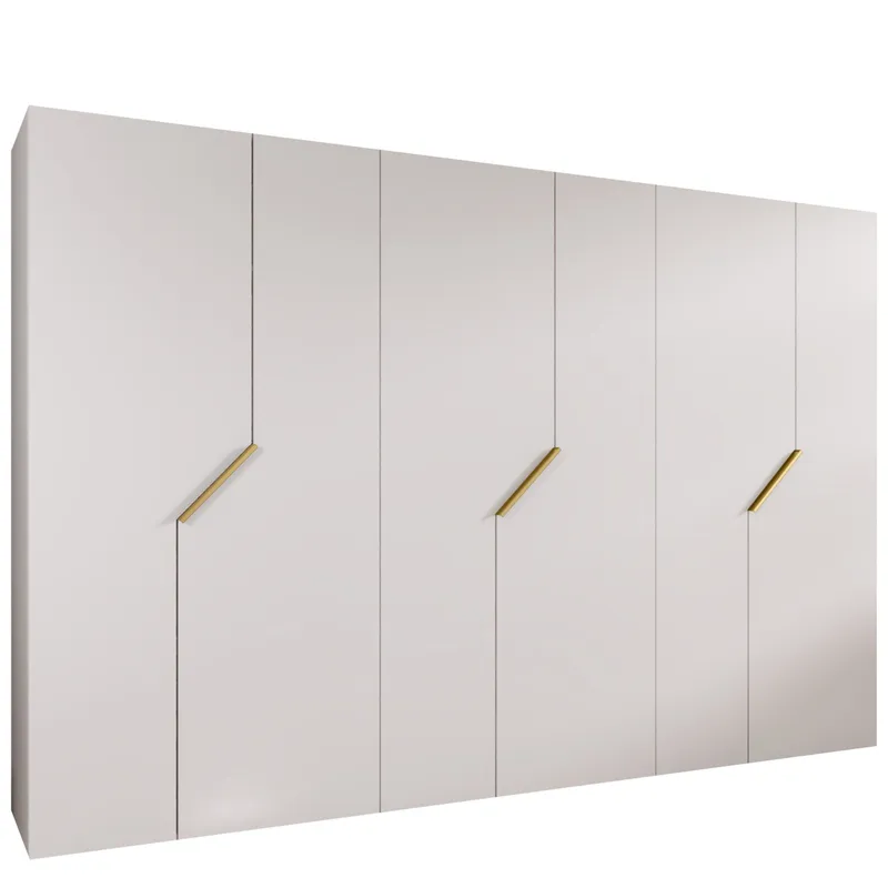 garderobeskap NO_BRAND Garderobeskap ANDREW 1 300 hvit Gull, undefined