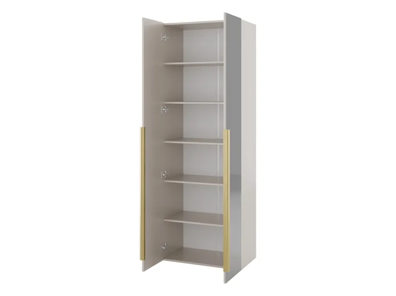 garderobeskap NO_BRAND Garderobeskap med speil KERKIN 2D beige - Oppbevaring - Klesoppbevaring - Garderober & garderobesystem