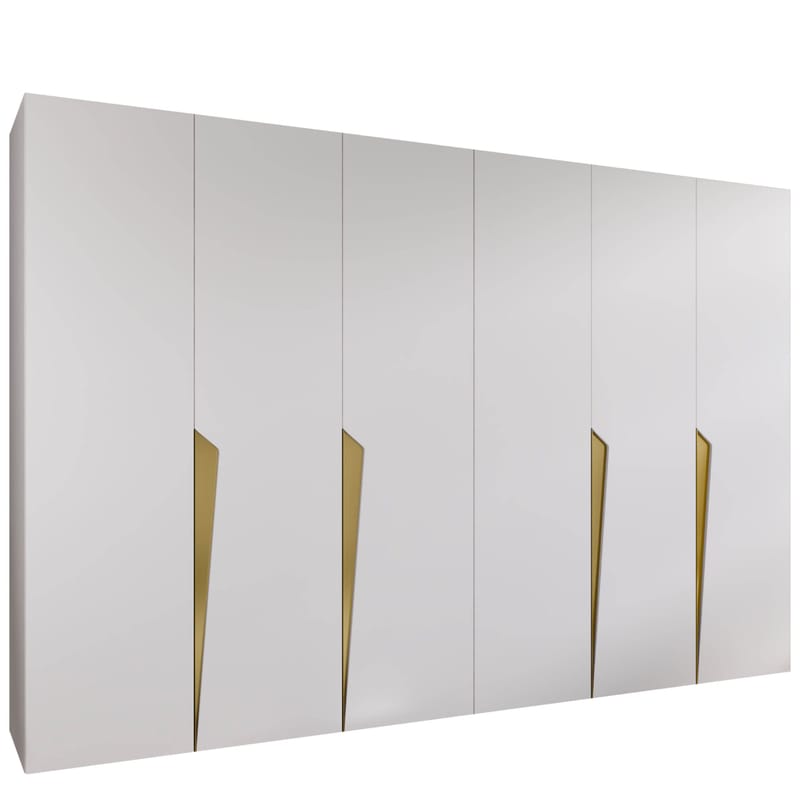 garderobeskap NO_BRAND Garderobeskap PIANO 1 300 hvit Gull, undefined