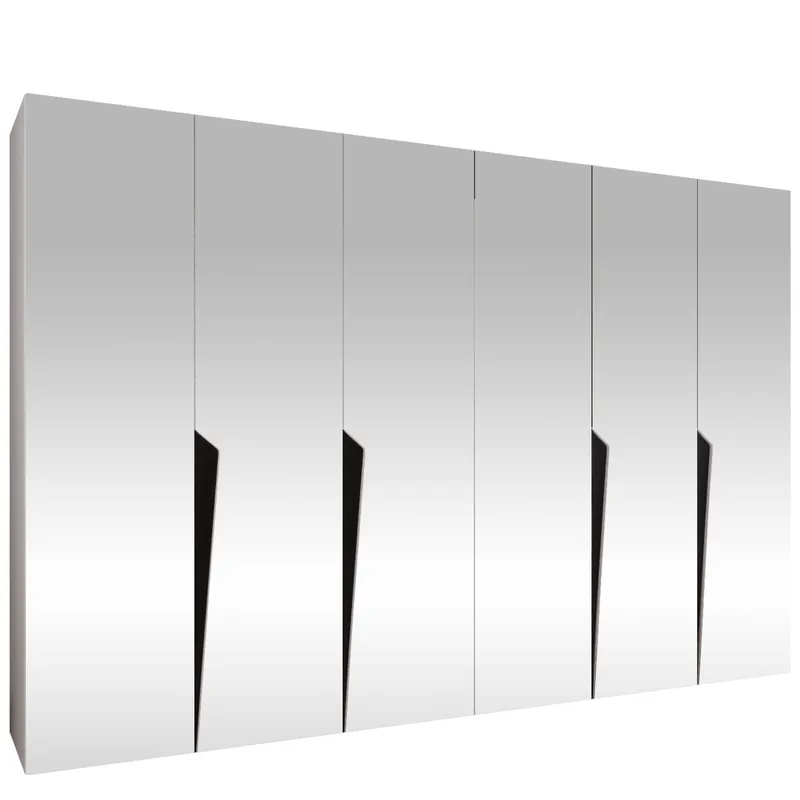 garderobeskap NO_BRAND Garderobeskap PIANO 3 300 hvit Svart, undefined