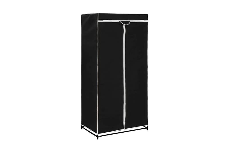 Garderobeskap svart 75x50x160 cm - Oppbevaring - Klesoppbevaring - Garderober & garderobesystem