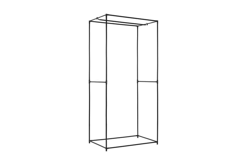 Garderobeskap svart 75x50x160 cm - Oppbevaring - Klesoppbevaring - Garderober & garderobesystem