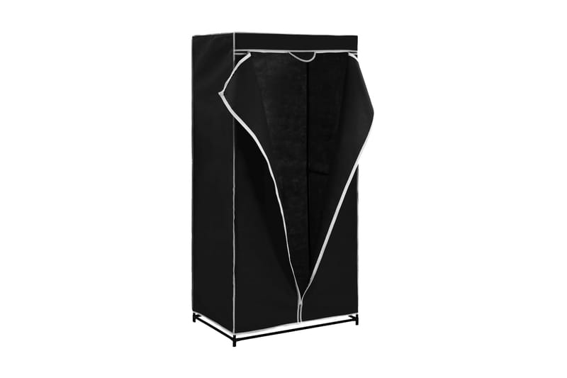 Garderobeskap svart 75x50x160 cm - Oppbevaring - Klesoppbevaring - Garderober & garderobesystem