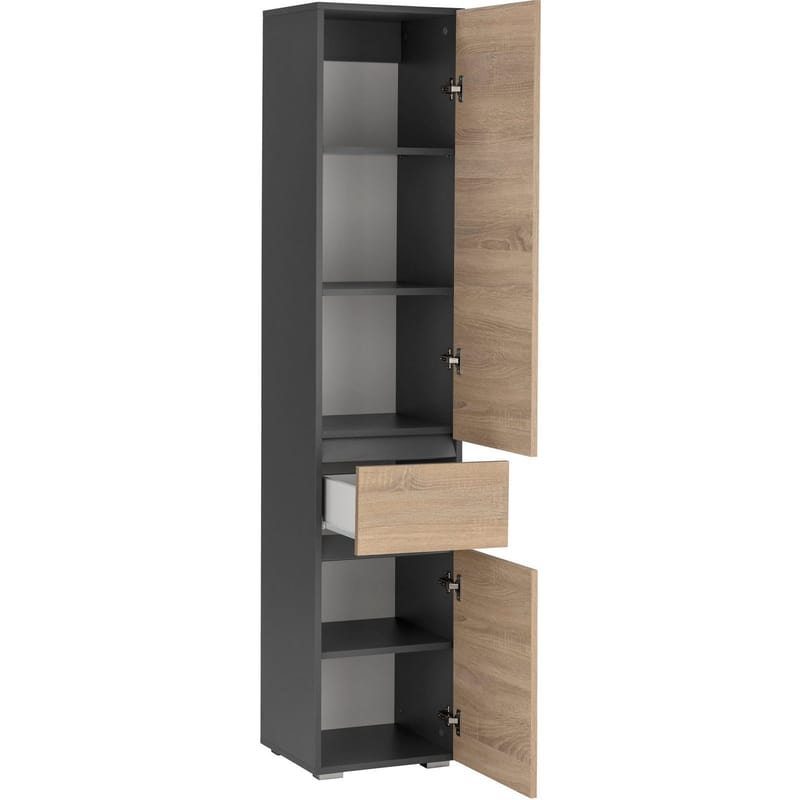 Garderobeskap uten speil Hudnall garderobe 38x35 cm høy Natur,Antracit - Oppbevaring - Klesoppbevaring - Garderober & garderobesystem