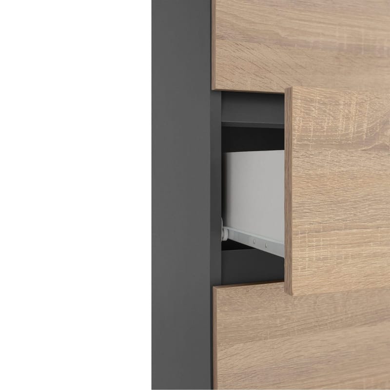 Garderobeskap uten speil Hudnall garderobe 38x35 cm høy Natur,Antracit - Oppbevaring - Klesoppbevaring - Garderober & garderobesystem