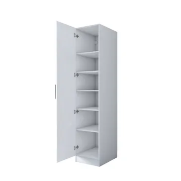 Garderobeskap Wallxpert Cleo hylle v3 (45 x 210 x 57,5 cm) Hvit - Hvit - Oppbevaring - Klesoppbevaring - Garderober & garderobesystem - Garderobeskap & klesskap