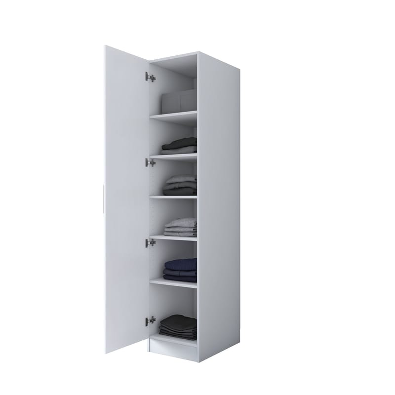 Garderobeskap Wallxpert Cleo hylle v3 (45 x 210 x 57,5 cm) Hvit, Hvit
