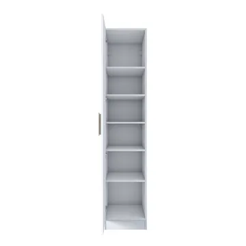 Garderobeskap Wallxpert Cleo hylle v3 (45 x 210 x 57,5 cm) Hvit - Hvit - Oppbevaring - Klesoppbevaring - Garderober & garderobesystem - Garderobeskap & klesskap