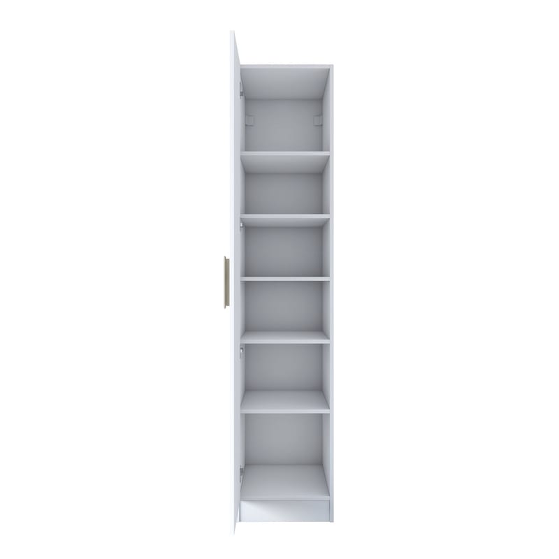 Garderobeskap Wallxpert Cleo hylle v3 (45 x 210 x 57,5 cm) Hvit - Hvit - Oppbevaring - Klesoppbevaring - Garderober & garderobesystem - Garderobeskap & klesskap