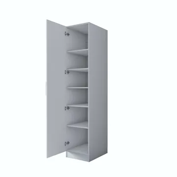 Garderobeskap Wallxpert Cleo Shelf v1 (45 x 210 x 57,5 cm) Hvit - Hvit - Oppbevaring - Klesoppbevaring - Garderober & garderobesystem - Garderobeskap & klesskap