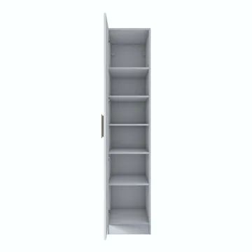 Garderobeskap Wallxpert Cleo Shelf v1 (45 x 210 x 57,5 cm) Hvit - Hvit - Oppbevaring - Klesoppbevaring - Garderober & garderobesystem - Garderobeskap & klesskap