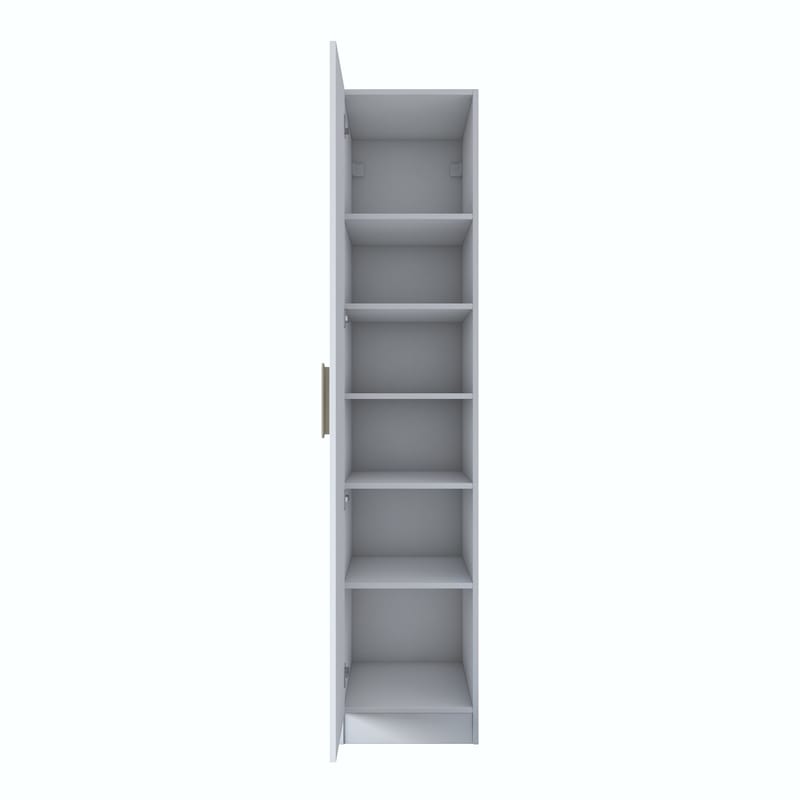 Garderobeskap Wallxpert Cleo Shelf v1 (45 x 210 x 57,5 cm) Hvit - Hvit - Oppbevaring - Klesoppbevaring - Garderober & garderobesystem - Garderobeskap & klesskap