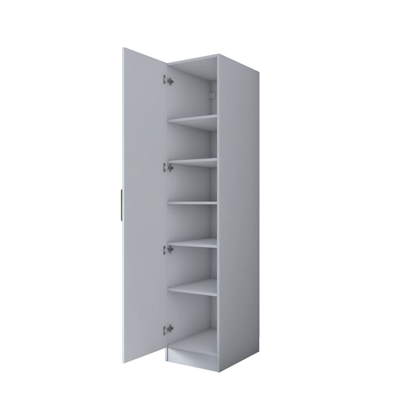 Garderobeskap Wallxpert Cleo Shelf v2 (45 x 210 x 57,5 cm) hvit - Hvit - Oppbevaring - Klesoppbevaring - Garderober & garderobesystem - Garderobeskap & klesskap