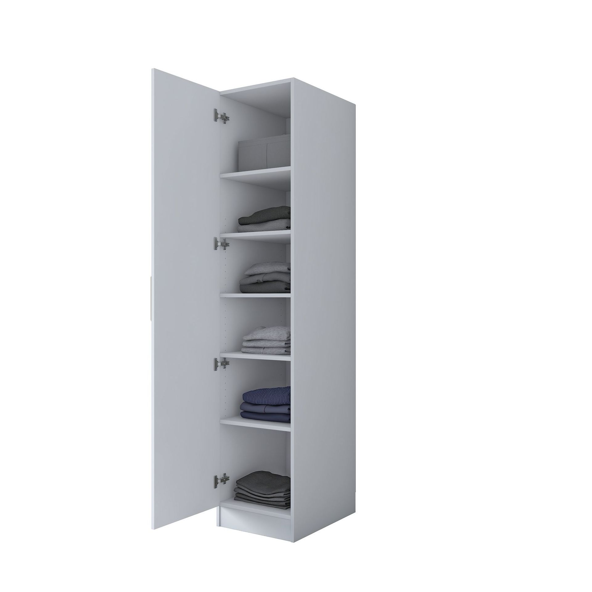 Garderobeskap Wallxpert Cleo Shelf v2 (45 x 210 x 57,5 cm) hvit - Hvit