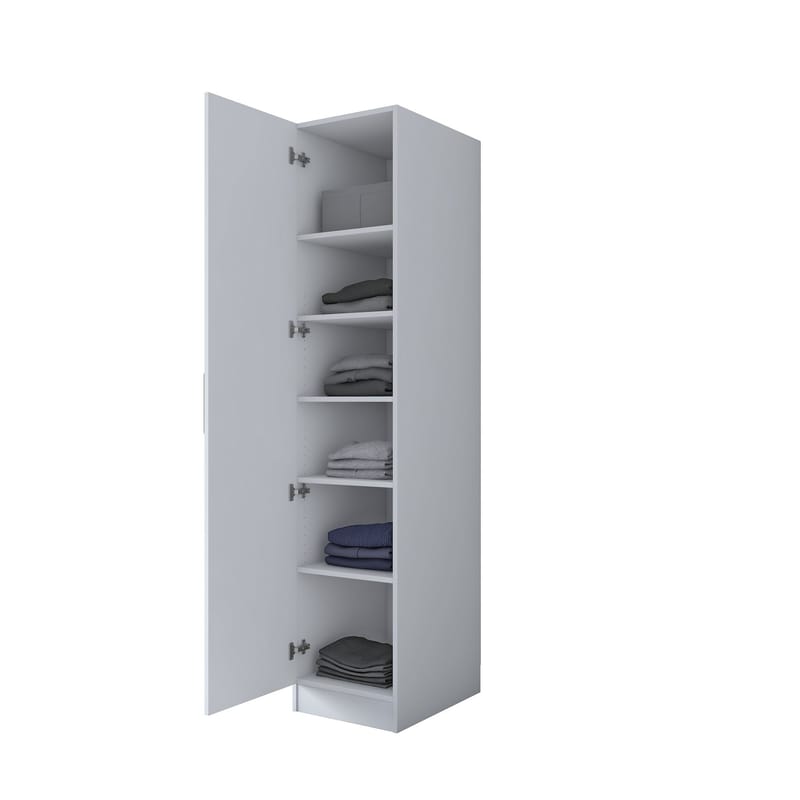 Garderobeskap Wallxpert Cleo Shelf v2 (45 x 210 x 57,5 cm) hvit, Hvit