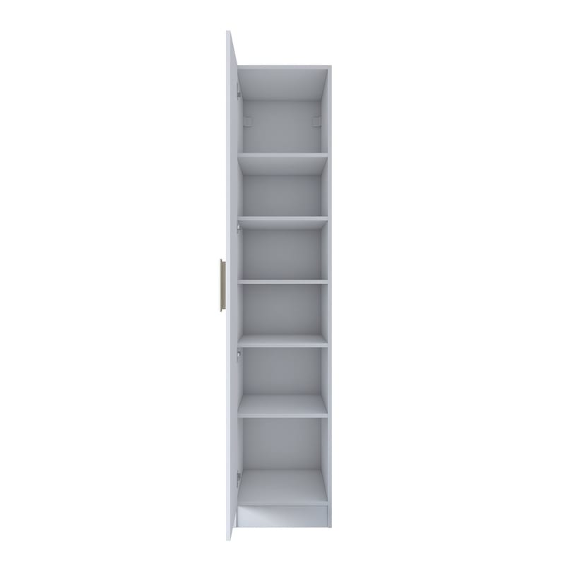 Garderobeskap Wallxpert Cleo Shelf v2 (45 x 210 x 57,5 cm) hvit - Hvit - Oppbevaring - Klesoppbevaring - Garderober & garderobesystem - Garderobeskap & klesskap