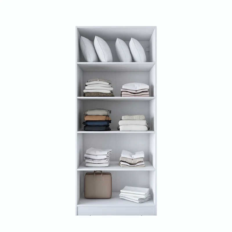 Garderobeskap Wallxpert Dara BA160 (90 x 210 x 57,5 cm) Hvit, Hvit