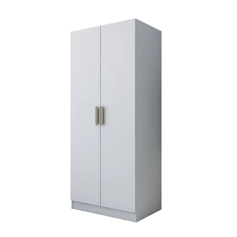 Garderobeskap Wallxpert Dara BA170 (90 x 210 x 57,5 cm) Hvit, Hvit
