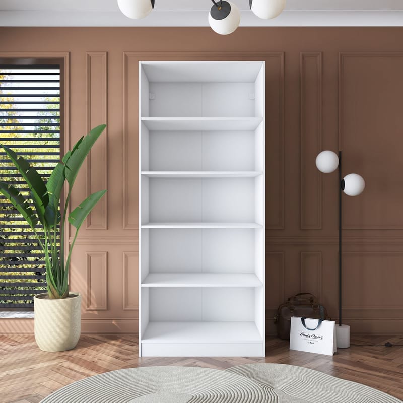 Garderobeskap Wallxpert Dara BA180 (90 x 210 x 57,5 cm) hvit - Hvit - Oppbevaring - Klesoppbevaring - Garderober & garderobesystem - Garderobeskap & klesskap