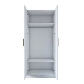 Garderobeskap Wallxpert Dara BA181 (90 x 210 x 57,5 cm) hvit - Hvit - Oppbevaring - Klesoppbevaring - Garderober & garderobesystem - Garderobeskap & klesskap