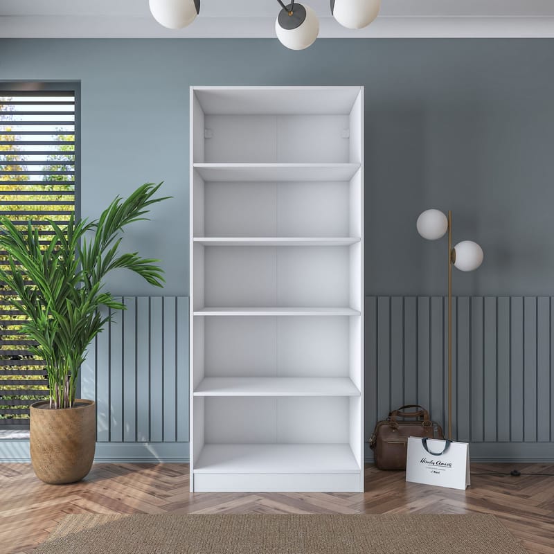 Garderobeskap Wallxpert Dara BA188 (90 x 210 x 57,5 cm) Hvit - Hvit - Oppbevaring - Klesoppbevaring - Garderober & garderobesystem - Garderobeskap & klesskap