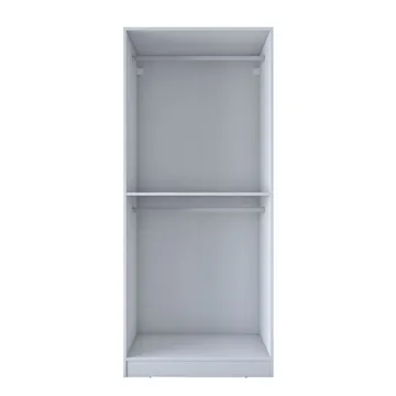 Garderobeskap Wallxpert Dara BA201 (90 x 210 x 57,5 cm) hvit - Hvit - Oppbevaring - Klesoppbevaring - Garderober & garderobesystem - Garderobeskap & klesskap