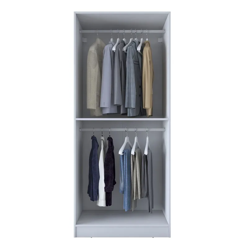Garderobeskap Wallxpert Dara BA201 (90 x 210 x 57,5 cm) hvit, Hvit