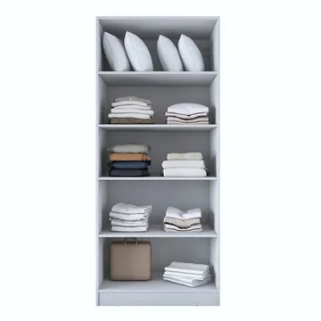 Garderobeskap Wallxpert Dara BA202 (90 x 210 x 57,5 cm) Hvit - Hvit - Oppbevaring - Klesoppbevaring - Garderober & garderobesystem - Garderobeskap & klesskap
