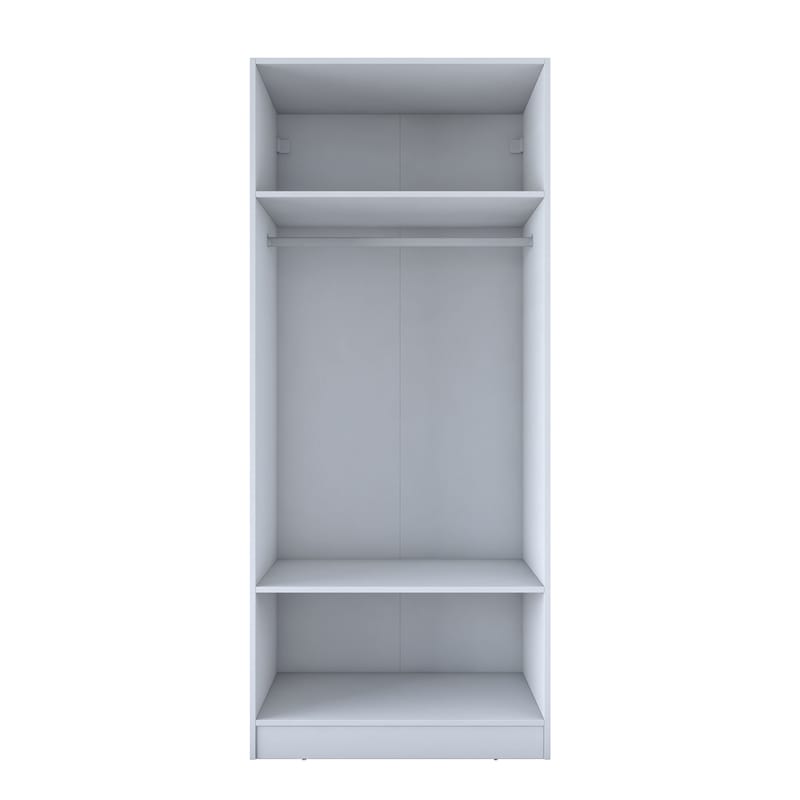 Garderobeskap Wallxpert Dara BA203 (90 x 210 x 57,5 cm) Hvit - Hvit - Oppbevaring - Klesoppbevaring - Garderober & garderobesystem - Garderobeskap & klesskap